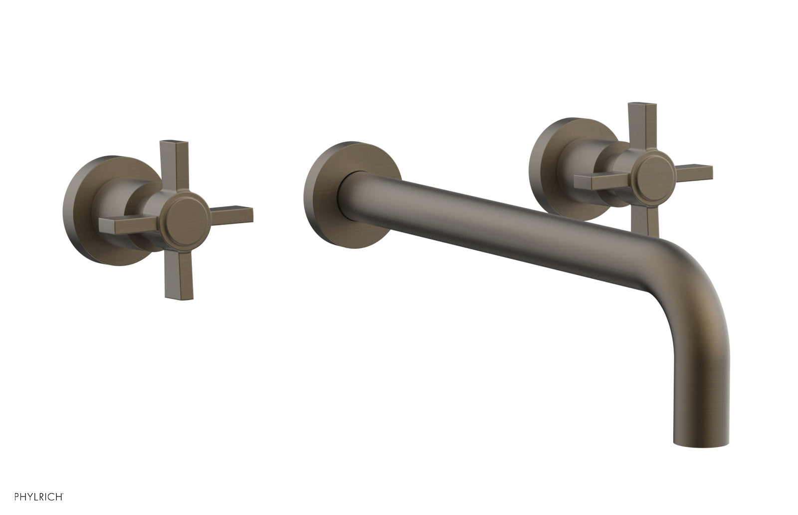 Phylrich BASIC Wall Tub Set 12" Spout - Blade Cross Handles