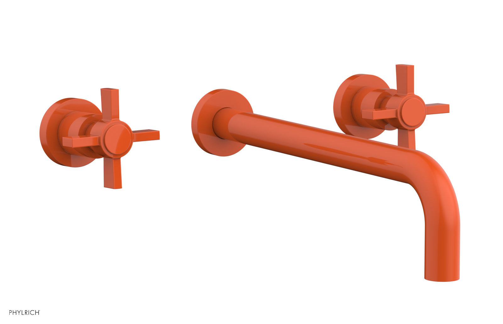 Phylrich BASIC Wall Tub Set 12" Spout - Blade Cross Handles