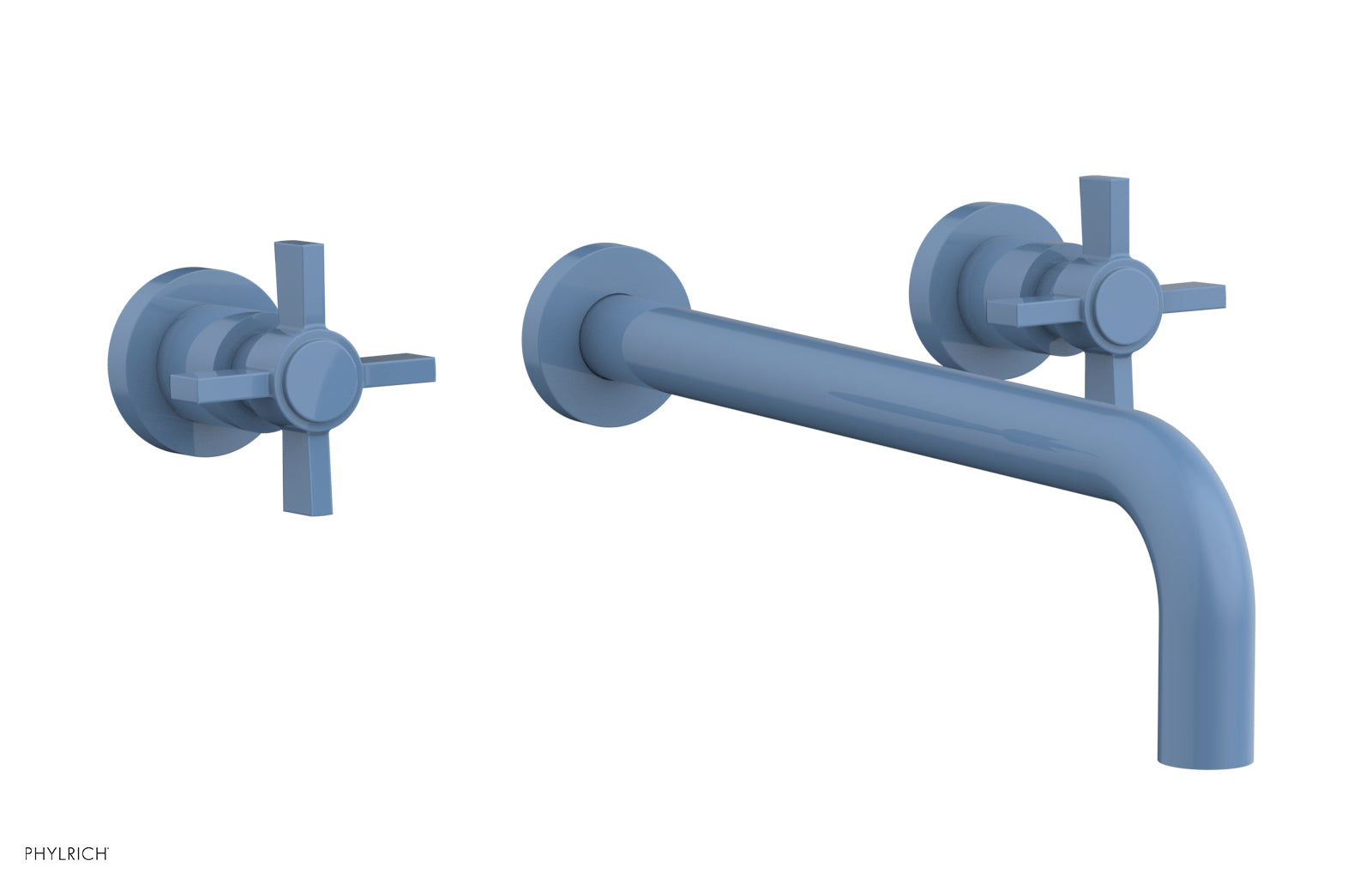 Phylrich BASIC Wall Tub Set 12" Spout - Blade Cross Handles