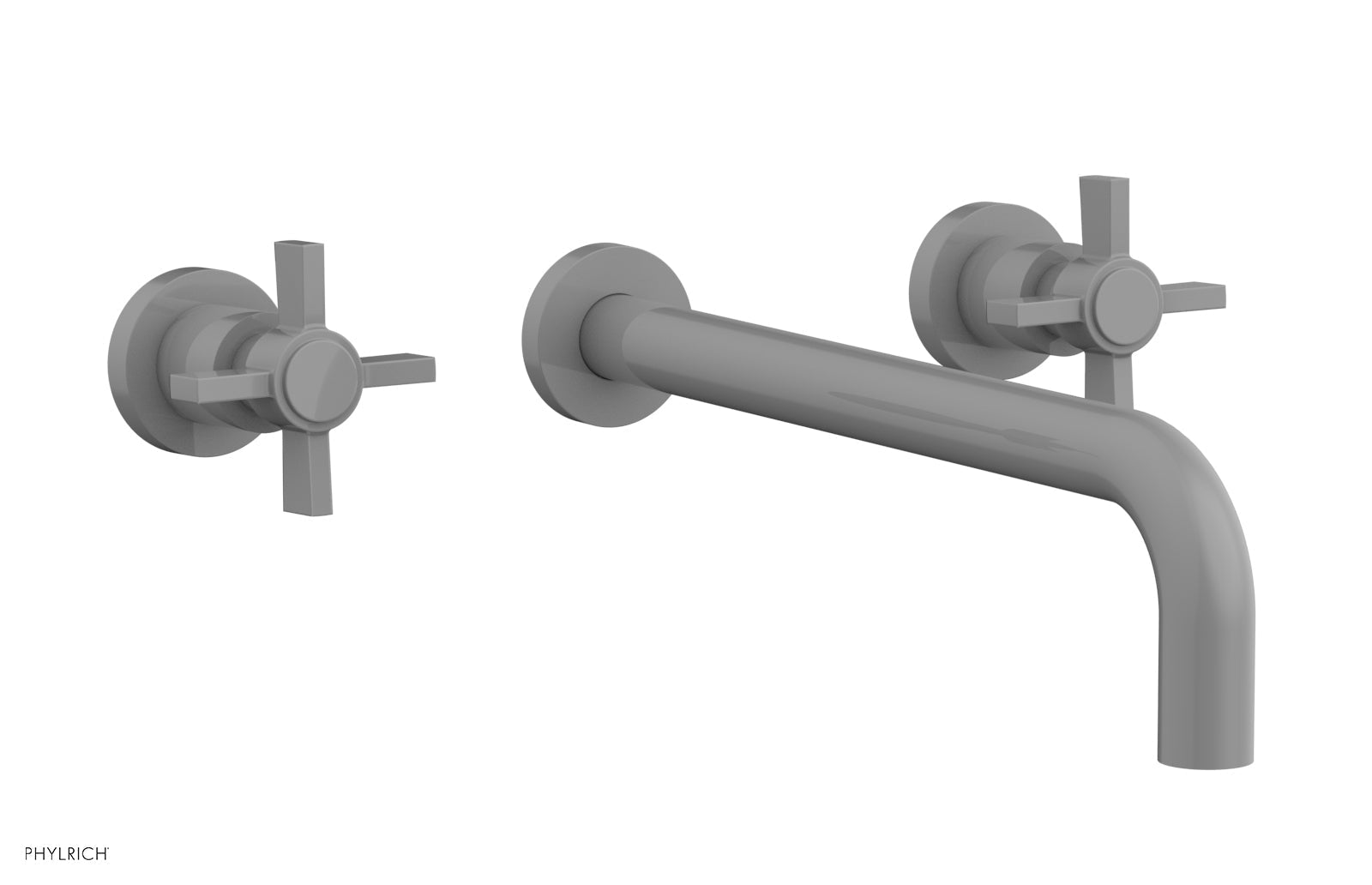 Phylrich BASIC Wall Tub Set 12" Spout - Blade Cross Handles