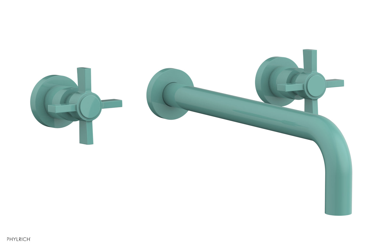 Phylrich BASIC Wall Tub Set 12" Spout - Blade Cross Handles