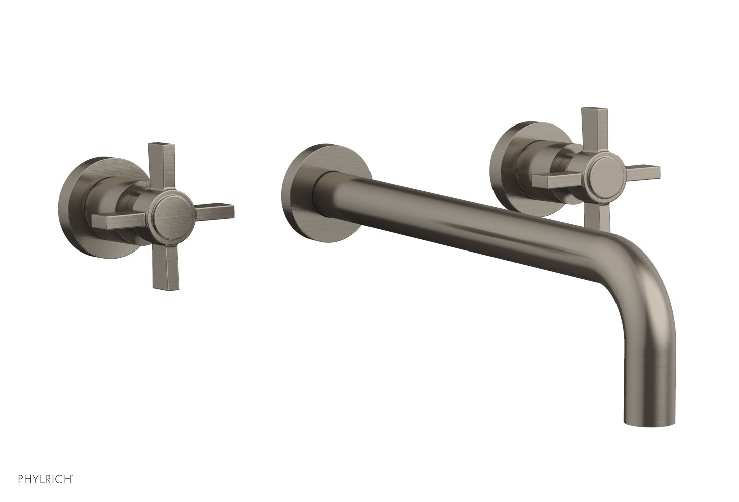 Phylrich BASIC Wall Tub Set 12" Spout - Blade Cross Handles