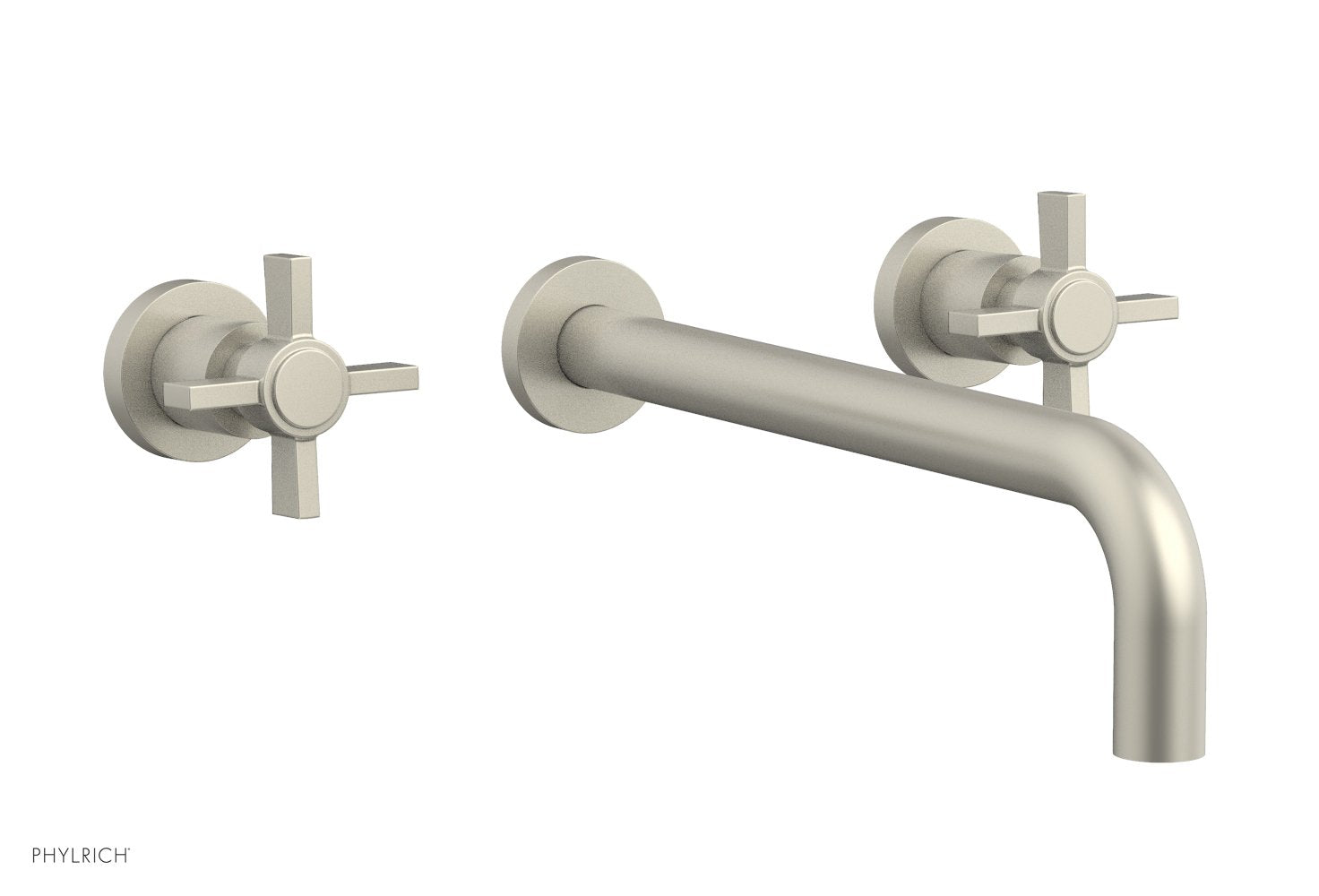 Phylrich BASIC Wall Tub Set 12" Spout - Blade Cross Handles