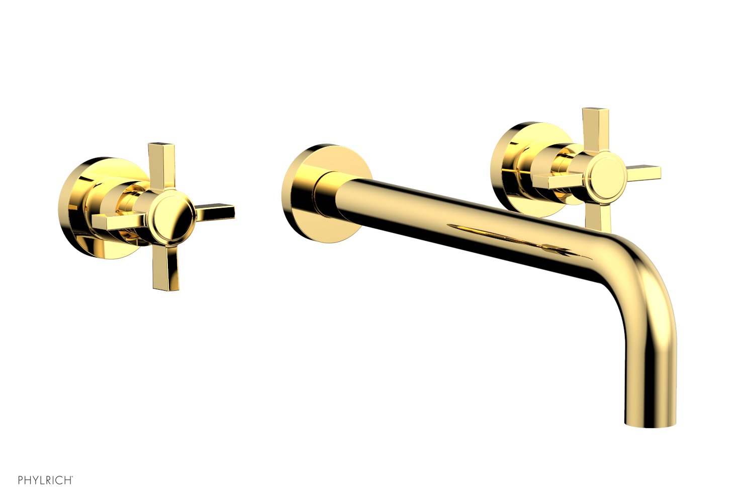 Phylrich BASIC Wall Tub Set 12" Spout - Blade Cross Handles by Phylrich