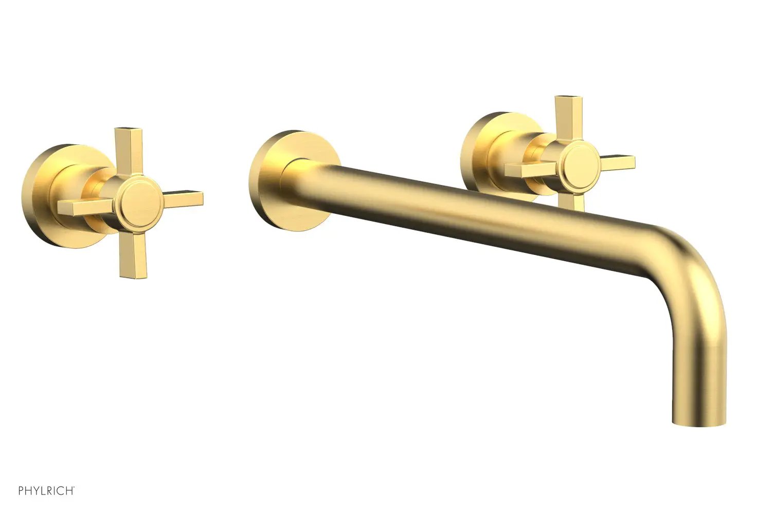 Phylrich BASIC Wall Tub Set 14" Spout - Blade Cross Handles by Phylrich