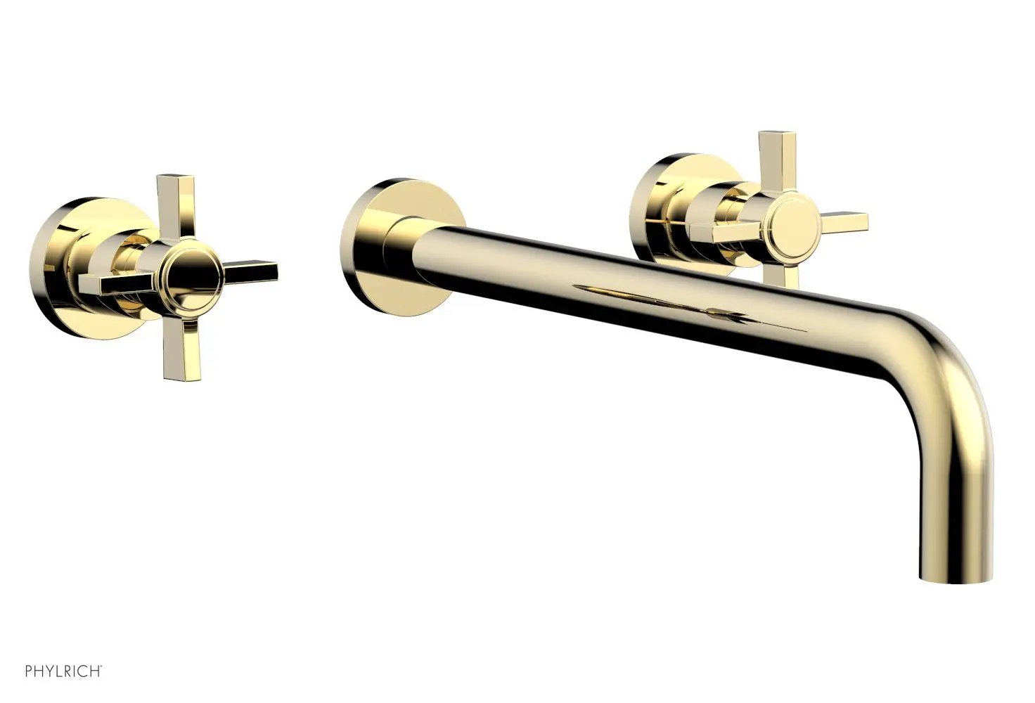 Phylrich BASIC Wall Tub Set 14" Spout - Blade Cross Handles by Phylrich