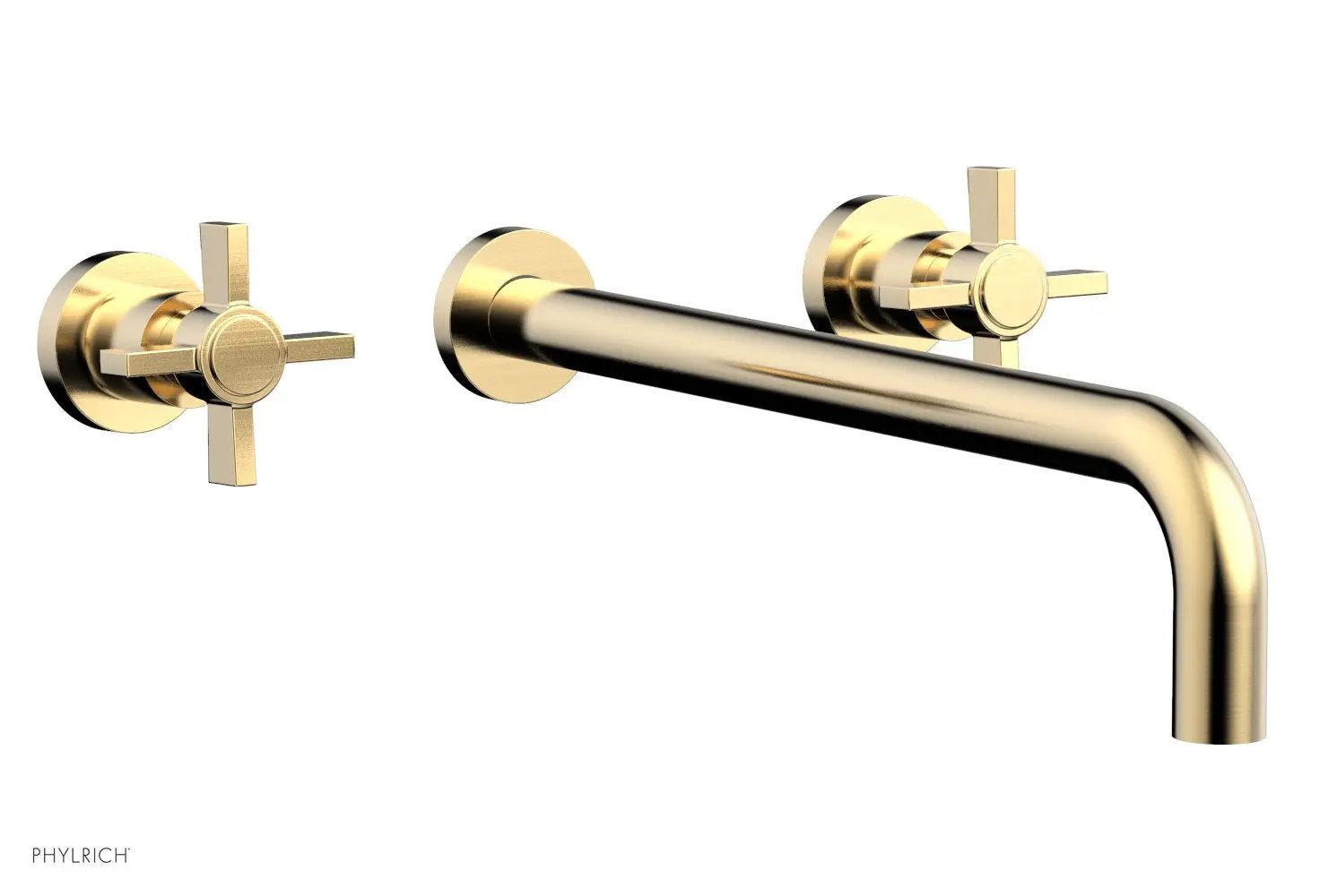 Phylrich BASIC Wall Tub Set 14" Spout - Blade Cross Handles by Phylrich