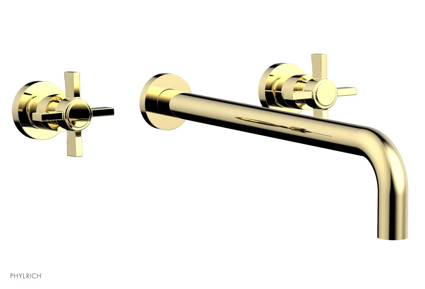 Phylrich BASIC Wall Tub Set 14" Spout - Blade Cross Handles by Phylrich