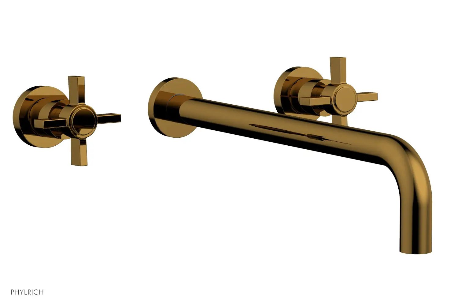 Phylrich BASIC Wall Tub Set 14" Spout - Blade Cross Handles by Phylrich