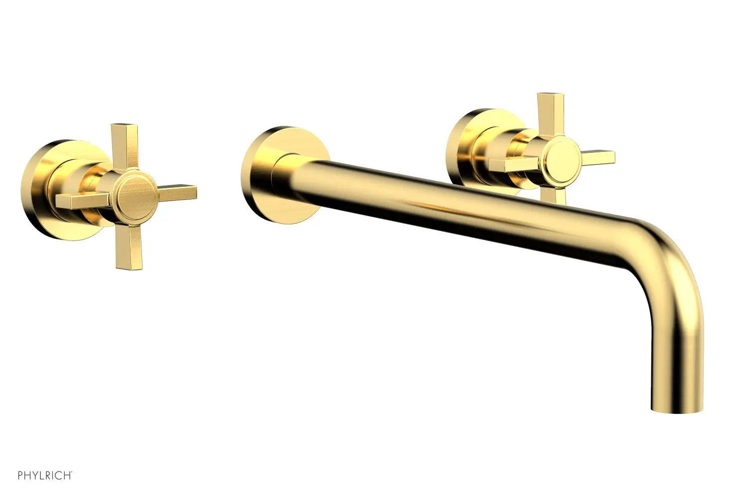 Phylrich BASIC Wall Tub Set 14" Spout - Blade Cross Handles by Phylrich