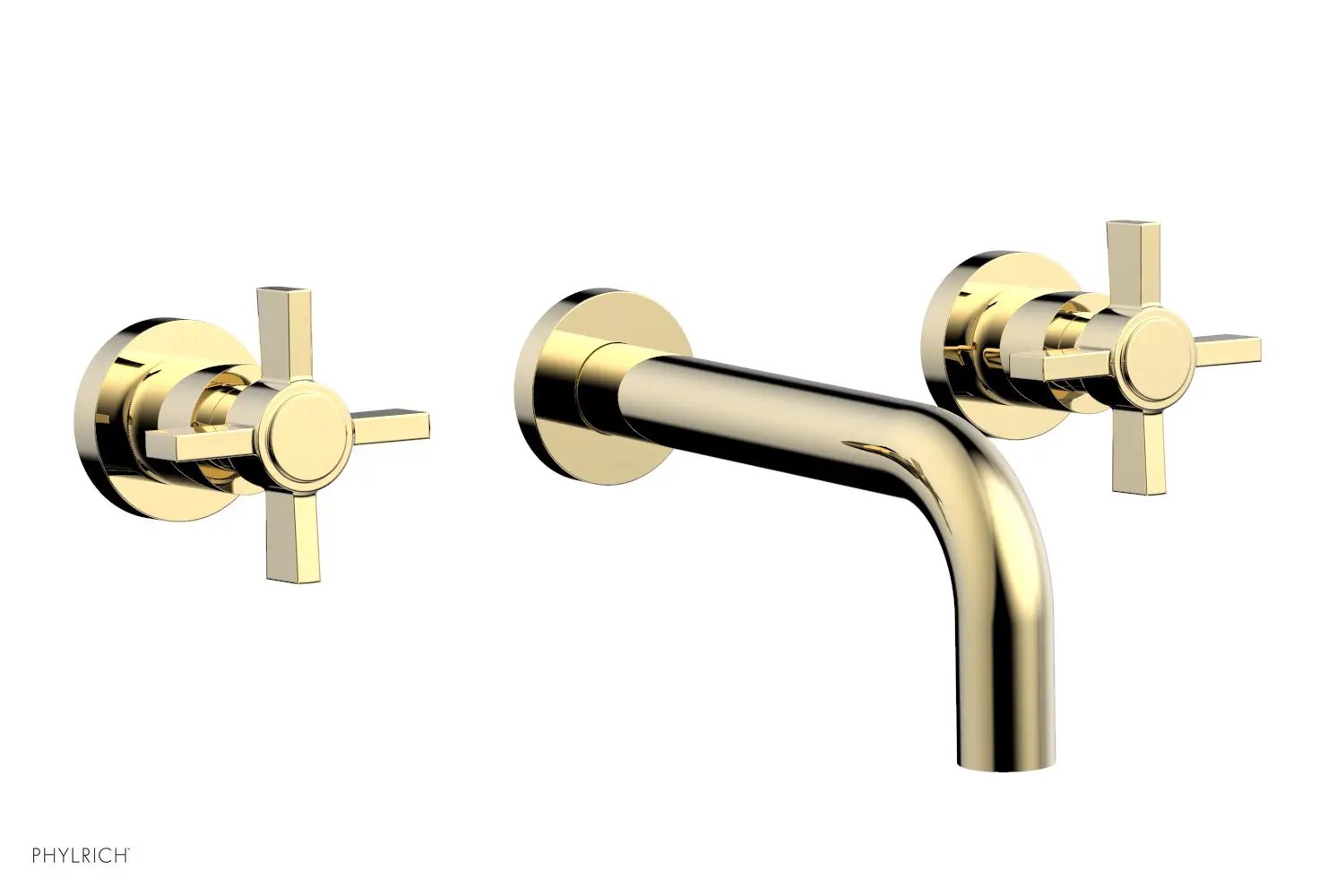 Phylrich BASIC Wall Tub Set - Blade Cross Handles by Phylrich