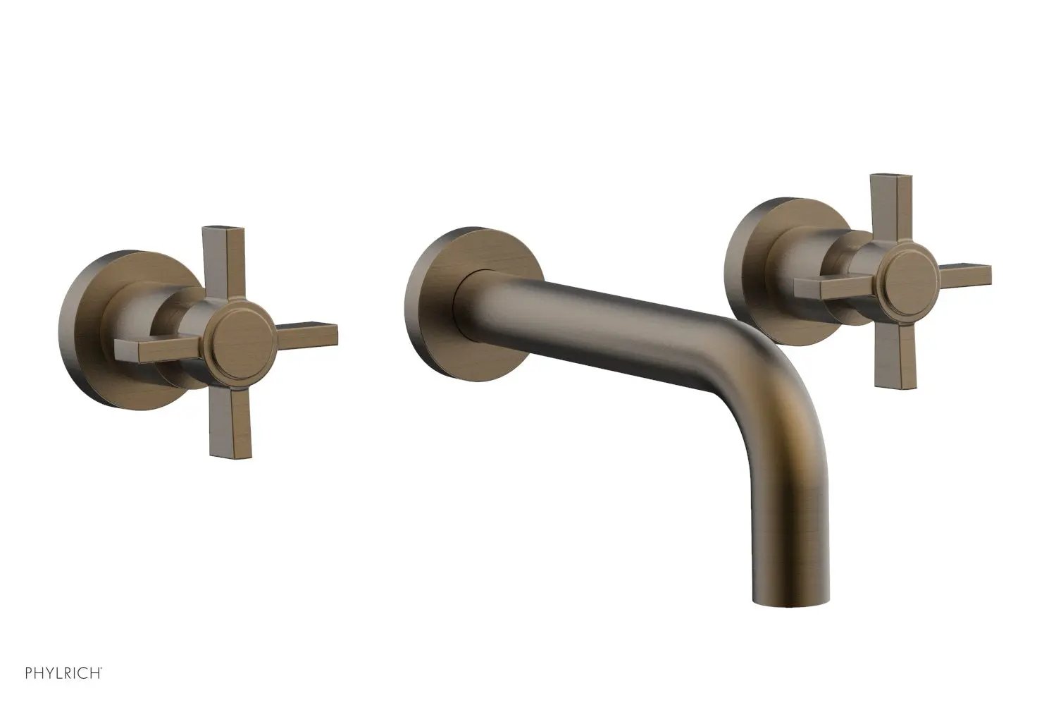 Phylrich BASIC Wall Tub Set - Blade Cross Handles by Phylrich