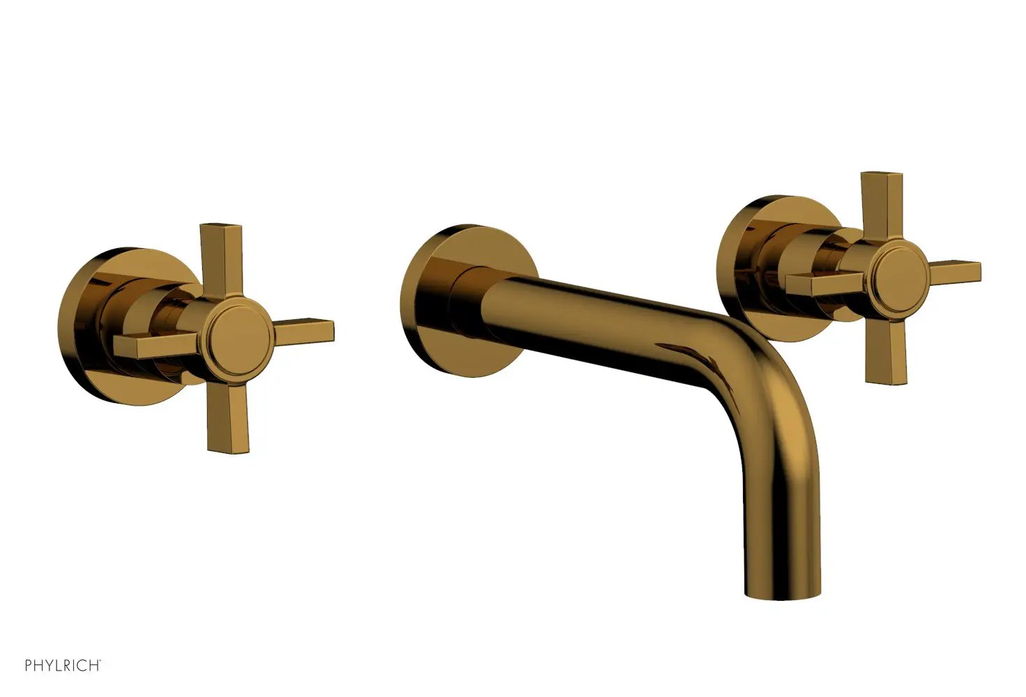 Phylrich BASIC Wall Tub Set - Blade Cross Handles by Phylrich