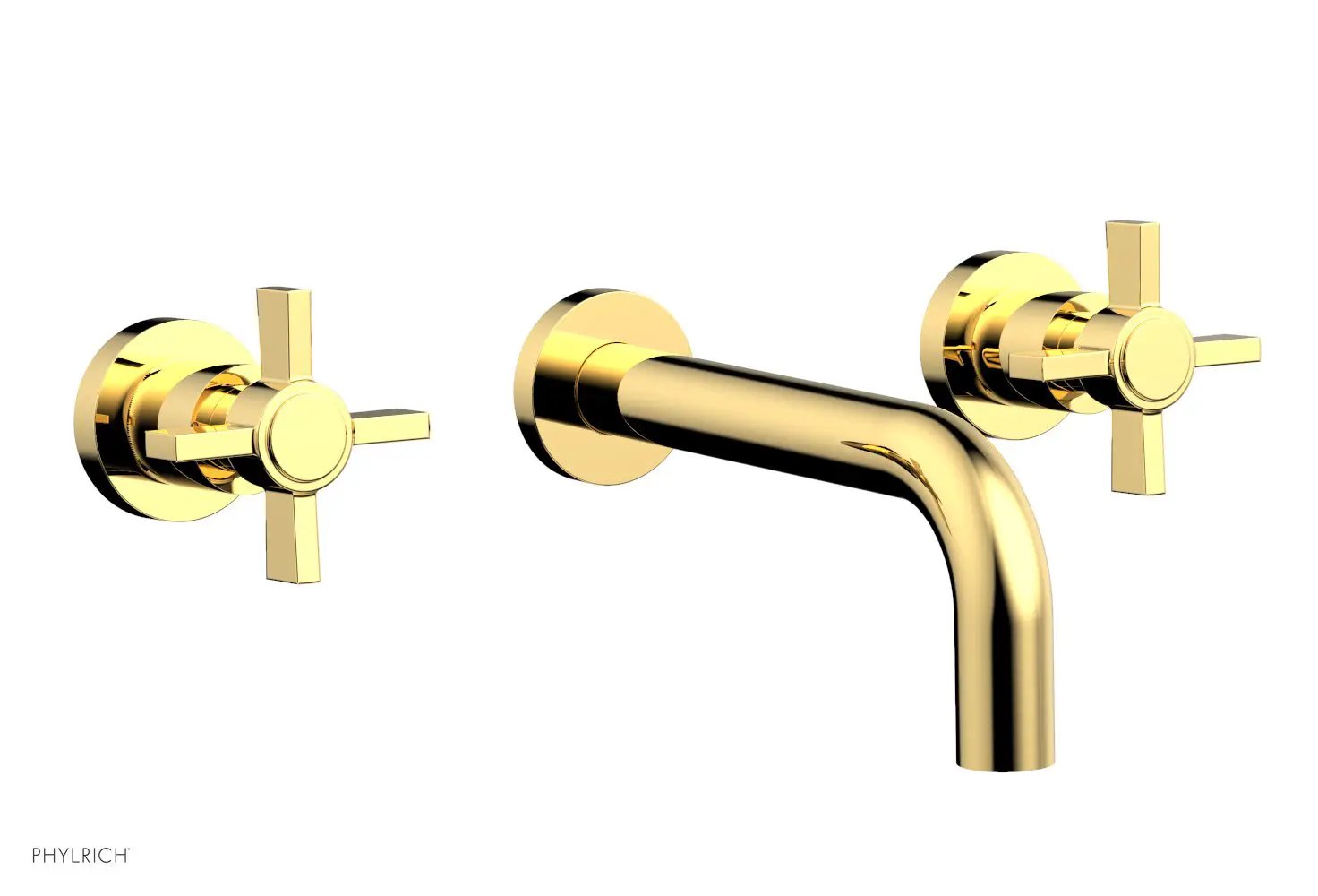 Phylrich BASIC Wall Tub Set - Blade Cross Handles by Phylrich