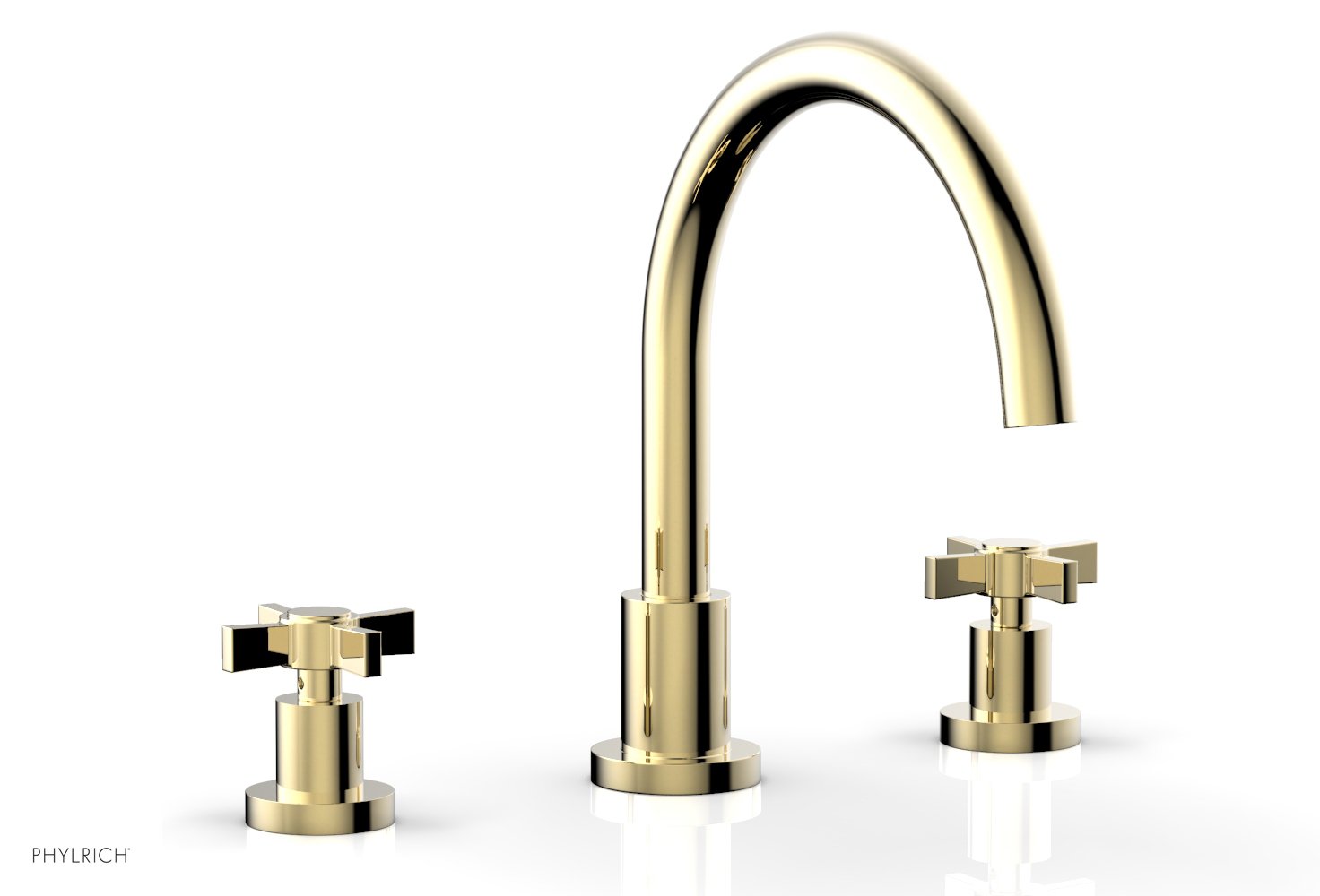 Phylrich BASIC Deck Tub Set - Blade Cross Handles by Phylrich