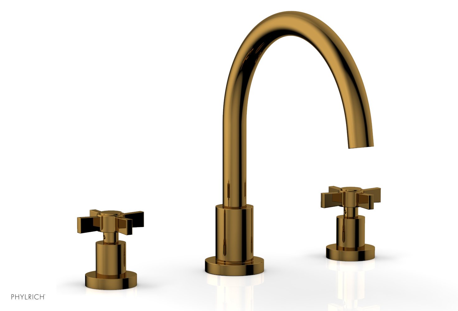 Phylrich BASIC Deck Tub Set - Blade Cross Handles by Phylrich