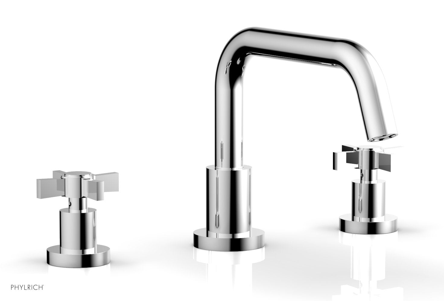 polished chrome deck tub set