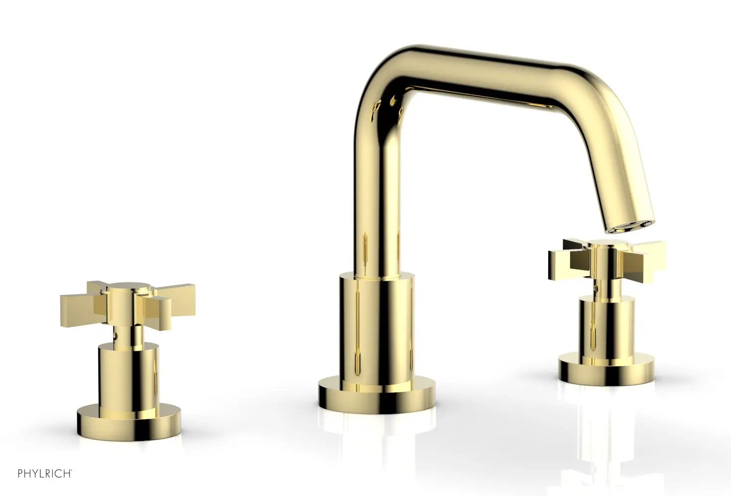 Phylrich BASIC Deck Tub Set - Blade Cross Handles by Phylrich