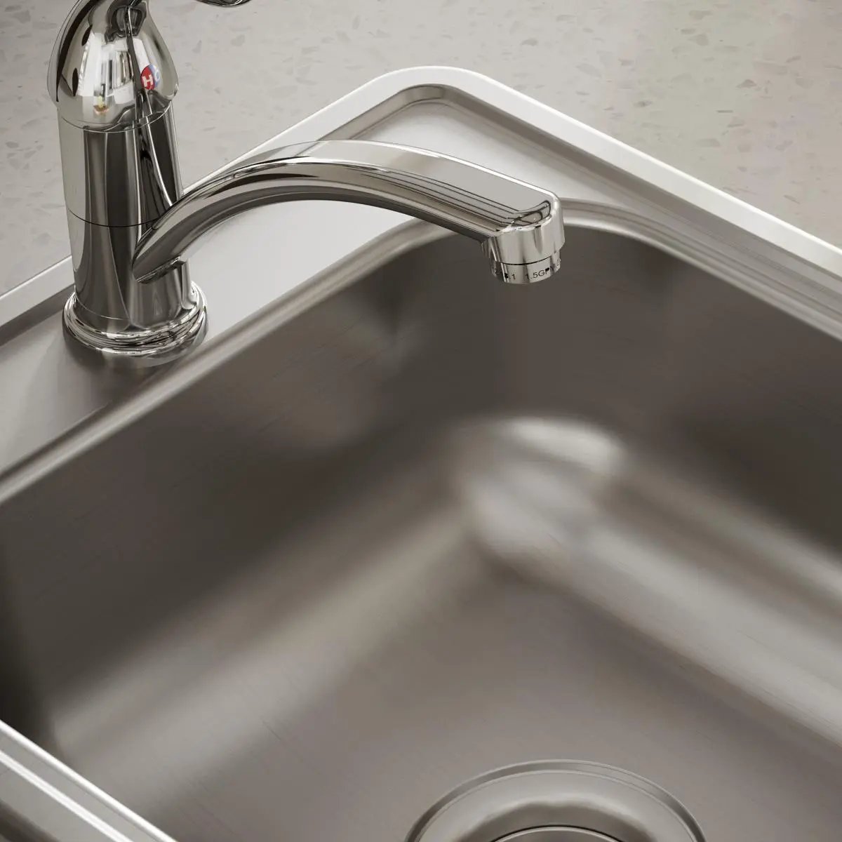 satin single bowl drop-in bar sink