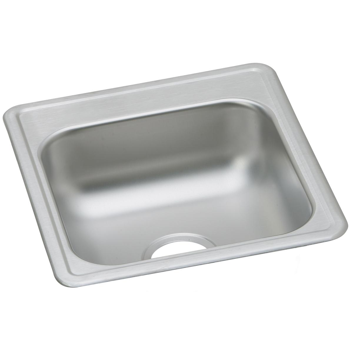 satin single bowl drop-in bar sink