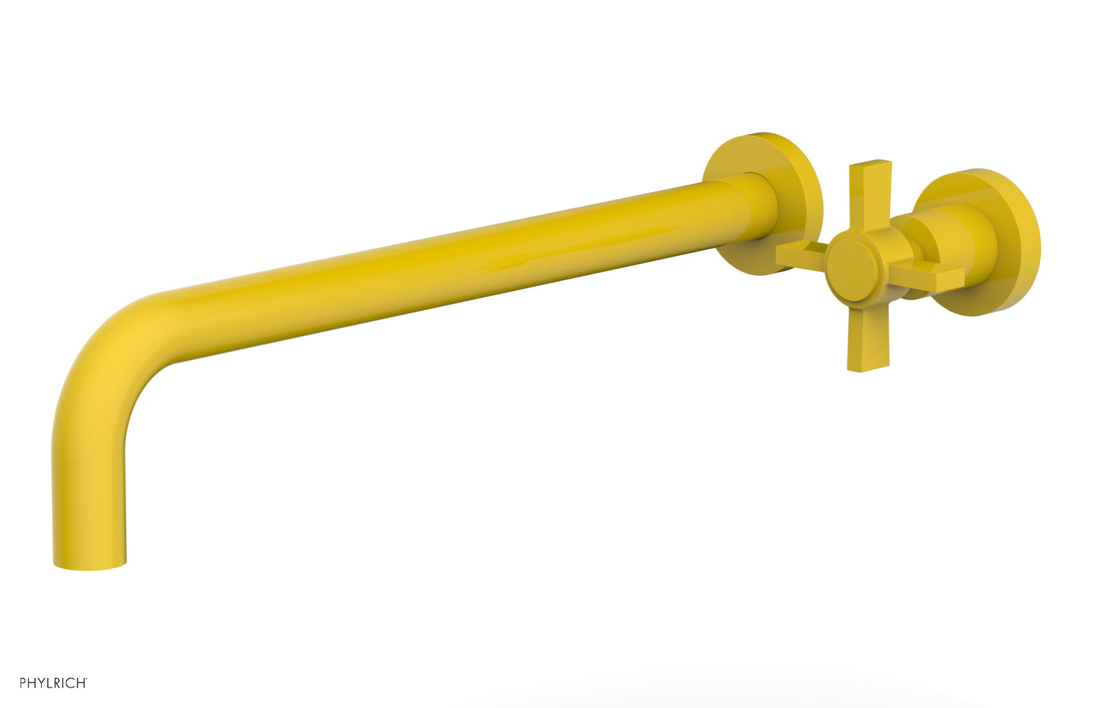 Phylrich BASIC 14" Single Handle Wall Lavatory Set - Cross Handle