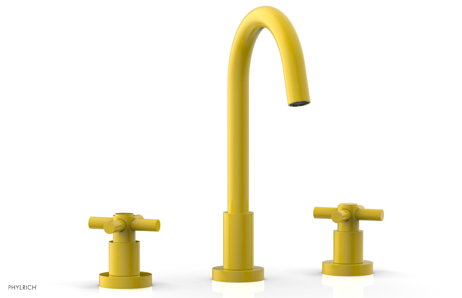 Phylrich BASIC Widespread Faucet, 10 1/2" High Spout, Tubular Cross Handles