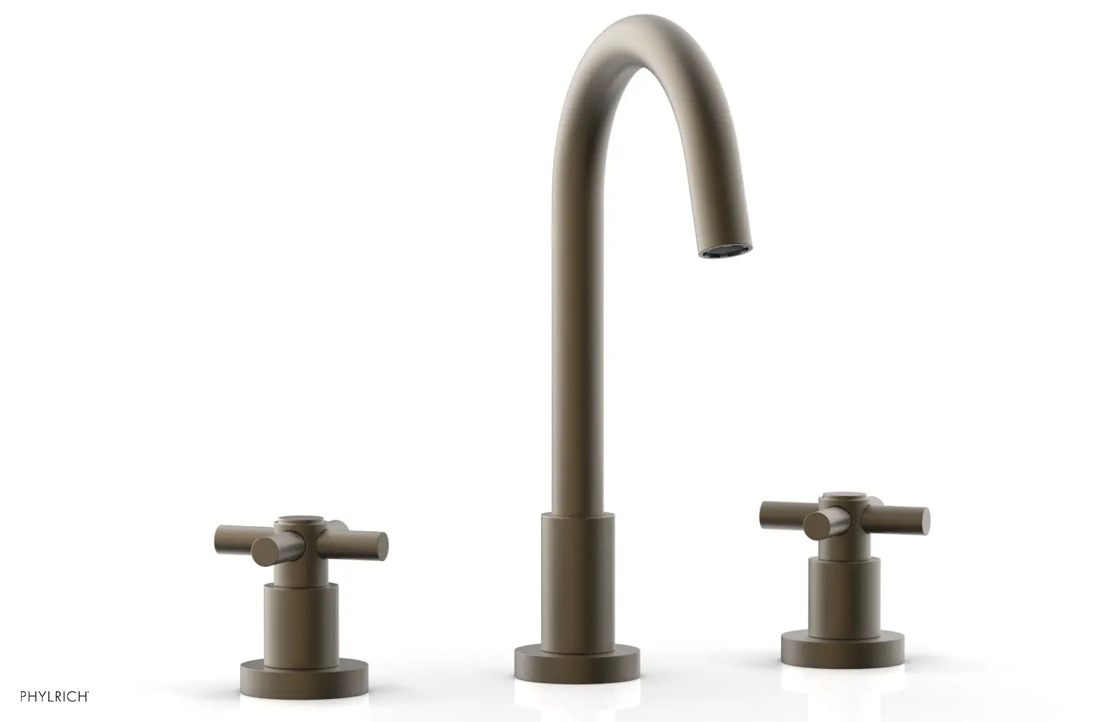 Phylrich BASIC Widespread Faucet, 10 1/2" High Spout, Tubular Cross Handles by Phylrich