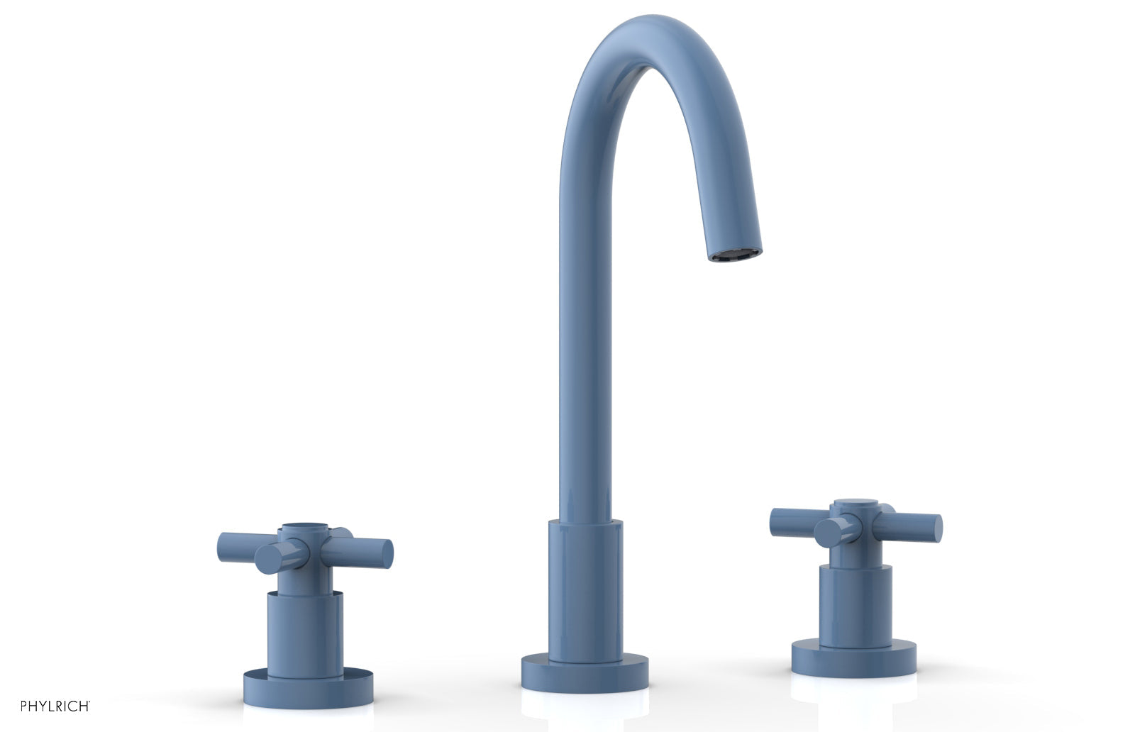Phylrich BASIC Widespread Faucet, 10 1/2" High Spout, Tubular Cross Handles