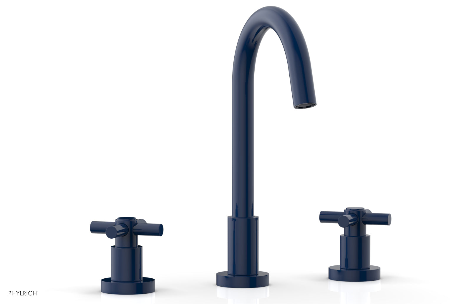 Phylrich BASIC Widespread Faucet, 10 1/2" High Spout, Tubular Cross Handles