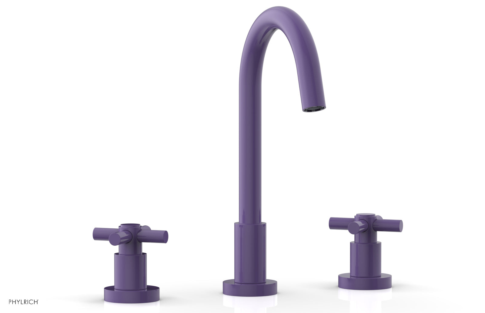 Phylrich BASIC Widespread Faucet, 10 1/2" High Spout, Tubular Cross Handles