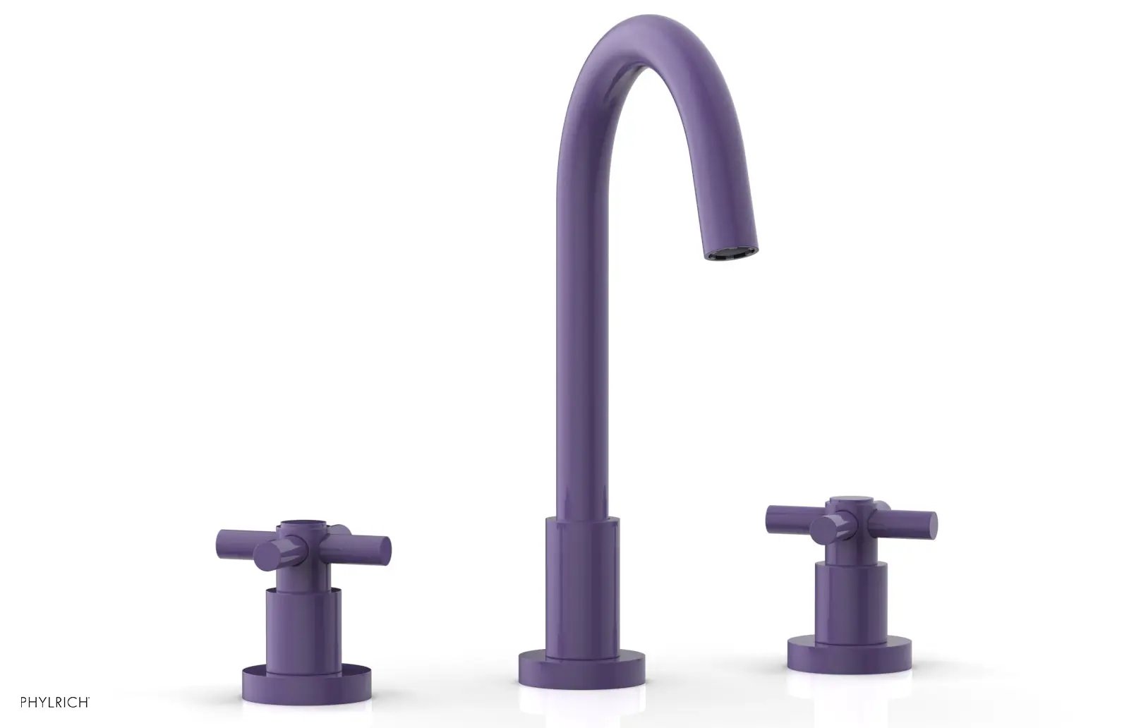 Phylrich BASIC Widespread Faucet, 10 1/2" High Spout, Tubular Cross Handles by Phylrich