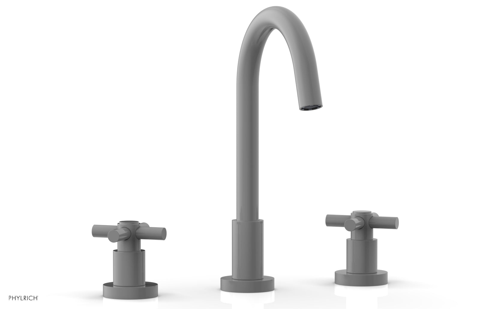 Phylrich BASIC Widespread Faucet, 10 1/2" High Spout, Tubular Cross Handles