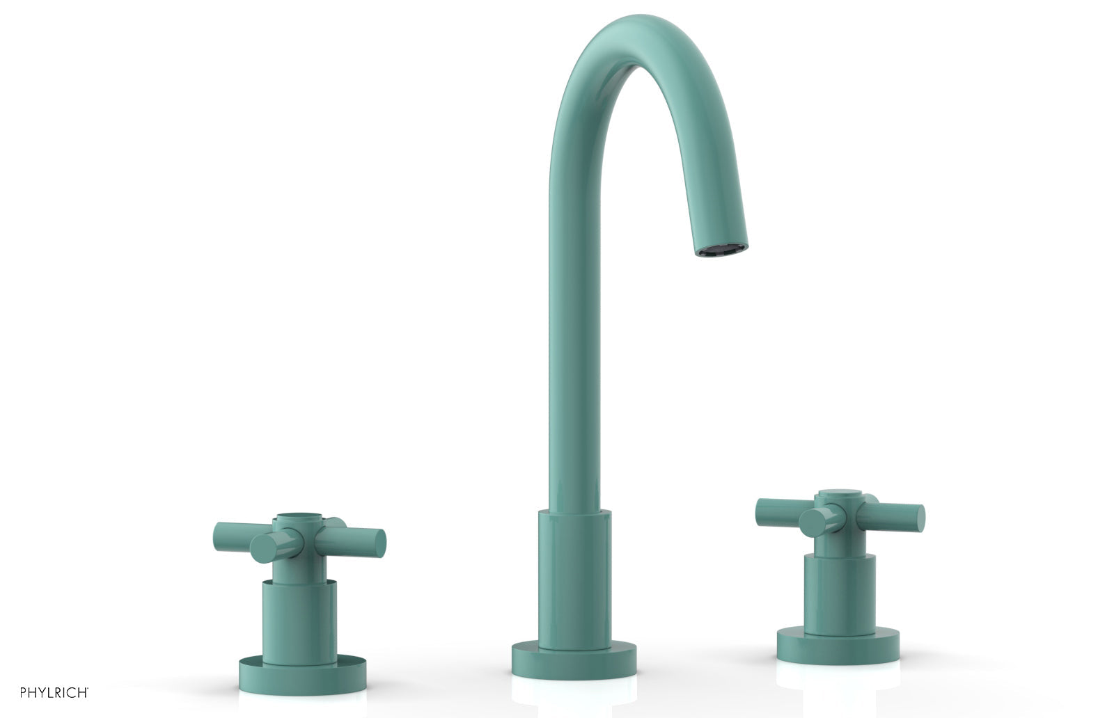 Phylrich BASIC Widespread Faucet, 10 1/2" High Spout, Tubular Cross Handles