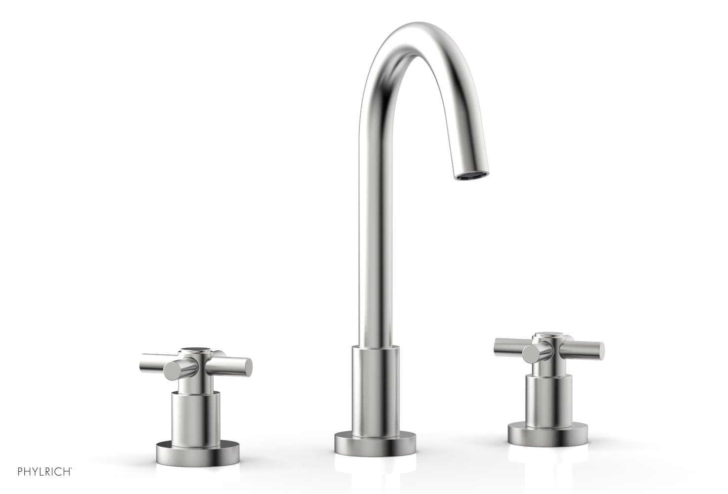 Phylrich BASIC Widespread Faucet, 10 1/2" High Spout, Tubular Cross Handles