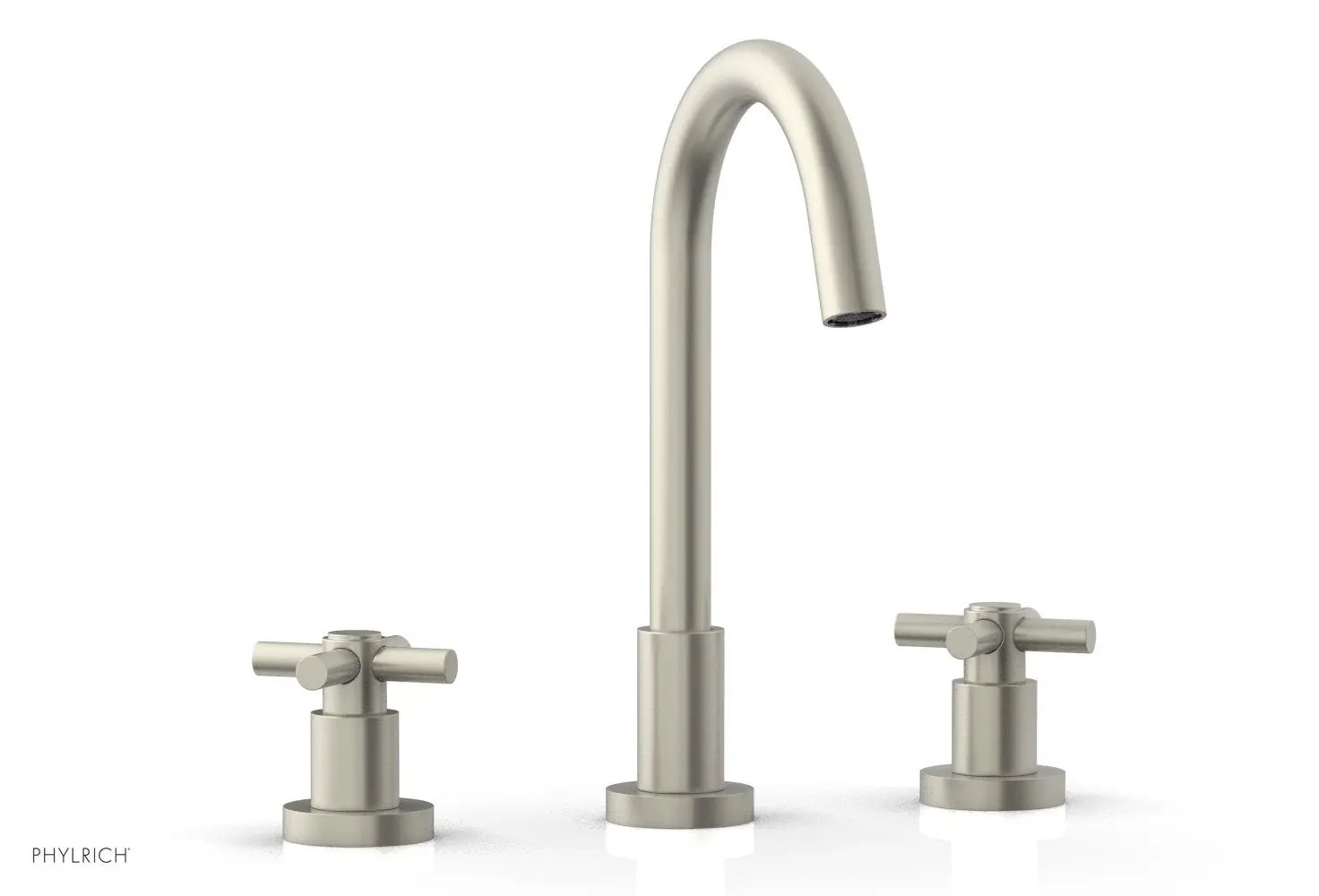 Phylrich BASIC Widespread Faucet, 10 1/2" High Spout, Tubular Cross Handles by Phylrich