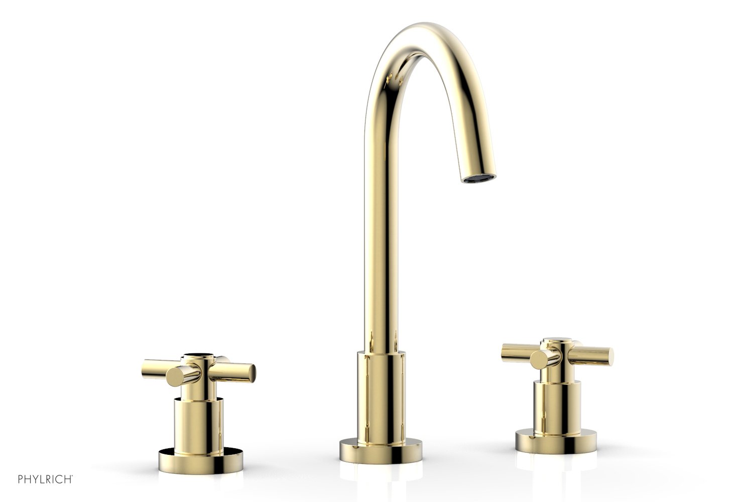Phylrich BASIC Widespread Faucet, 10 1/2" High Spout, Tubular Cross Handles