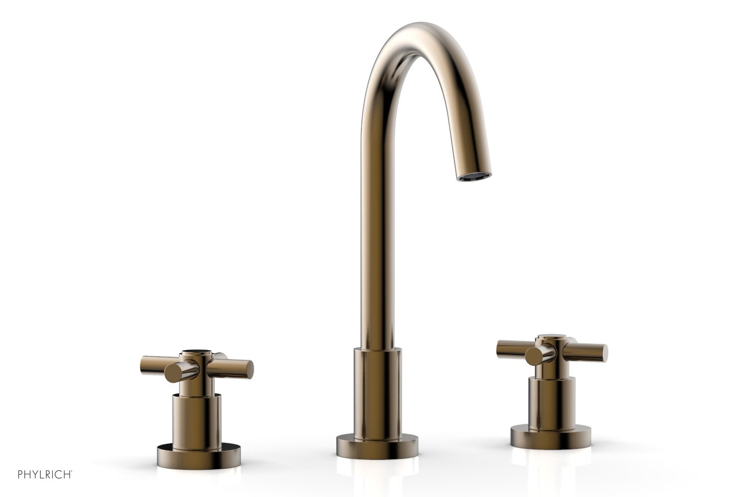 Phylrich BASIC Widespread Faucet, 10 1/2" High Spout, Tubular Cross Handles