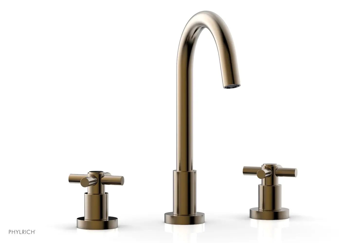 Phylrich BASIC Widespread Faucet, 10 1/2" High Spout, Tubular Cross Handles by Phylrich