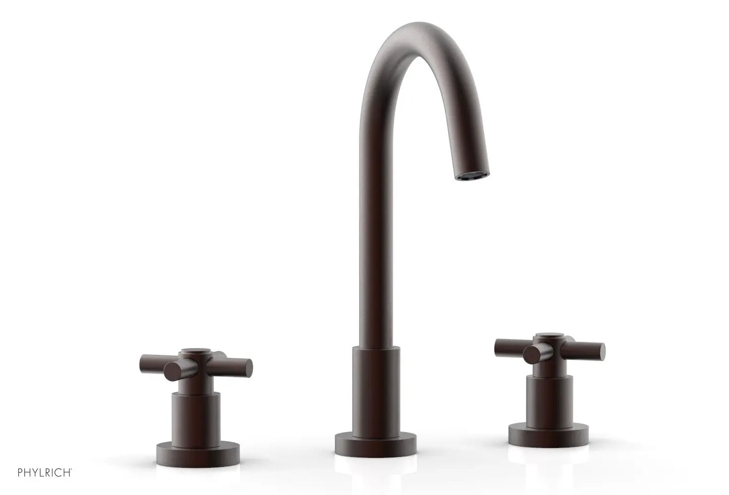 Phylrich BASIC Widespread Faucet, 10 1/2" High Spout, Tubular Cross Handles by Phylrich