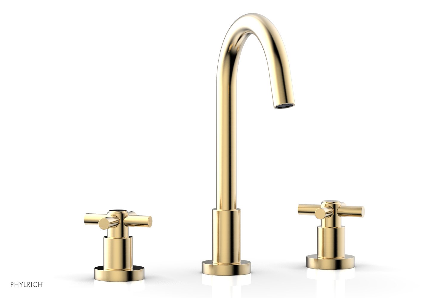 Phylrich BASIC Widespread Faucet, 10 1/2" High Spout, Tubular Cross Handles