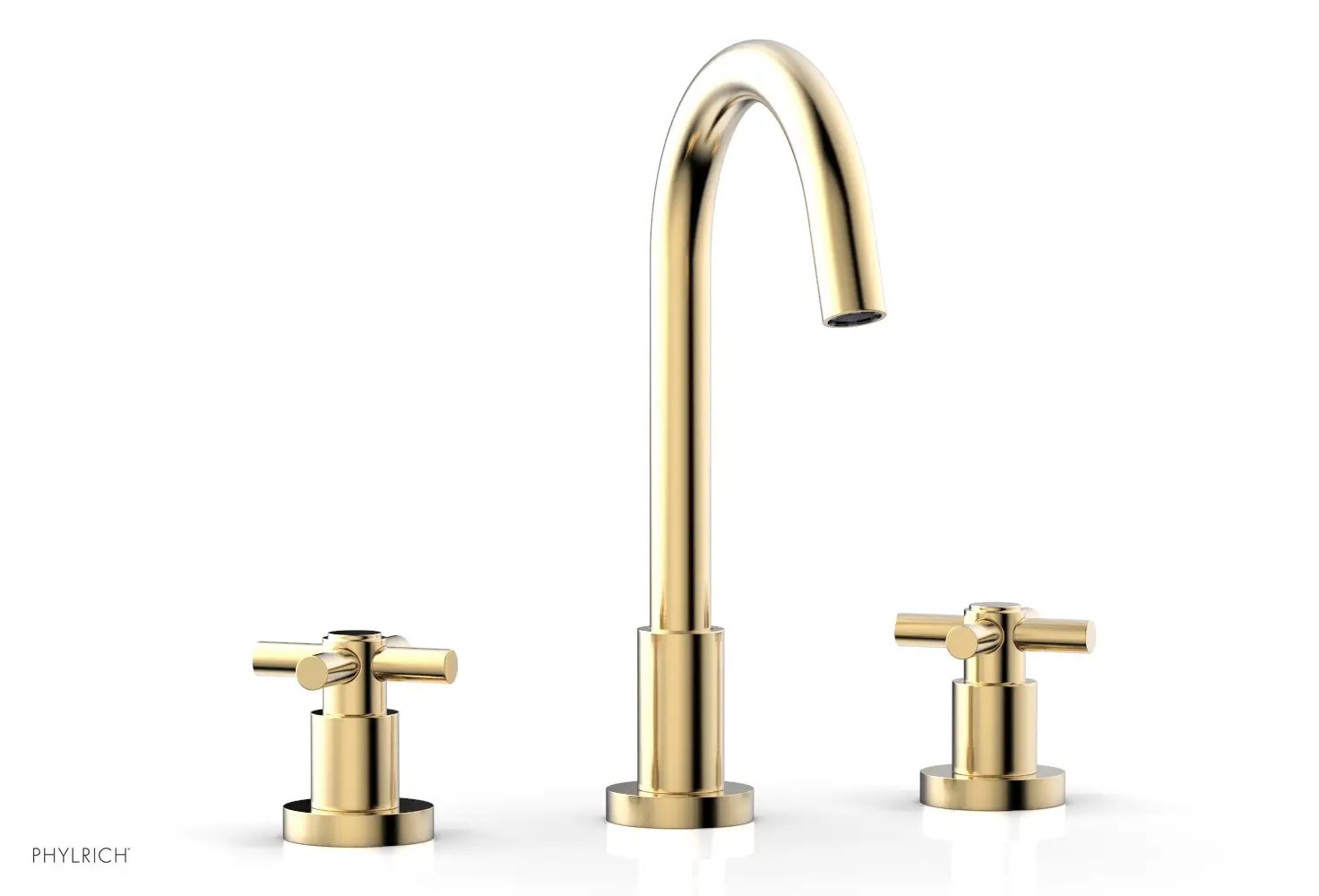Phylrich BASIC Widespread Faucet, 10 1/2" High Spout, Tubular Cross Handles by Phylrich