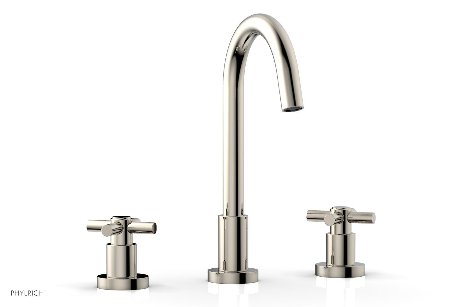 Phylrich BASIC Widespread Faucet, 10 1/2" High Spout, Tubular Cross Handles