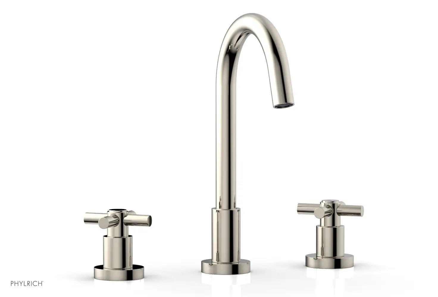 Phylrich BASIC Widespread Faucet, 10 1/2" High Spout, Tubular Cross Handles by Phylrich