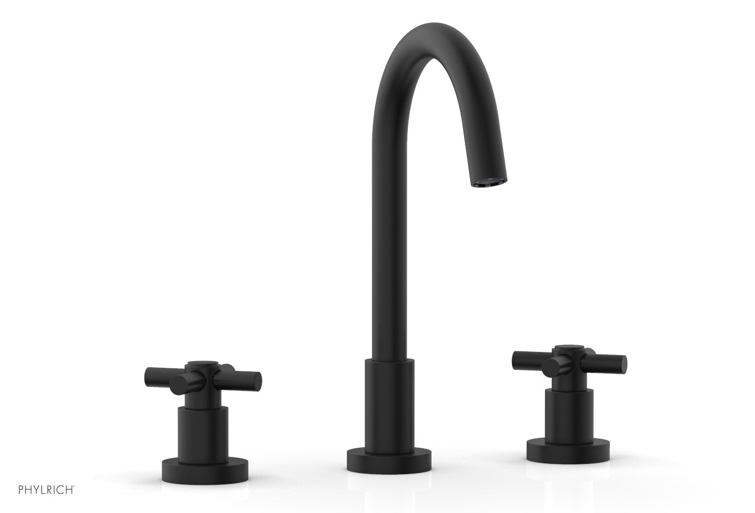 Phylrich BASIC Widespread Faucet, 10 1/2" High Spout, Tubular Cross Handles