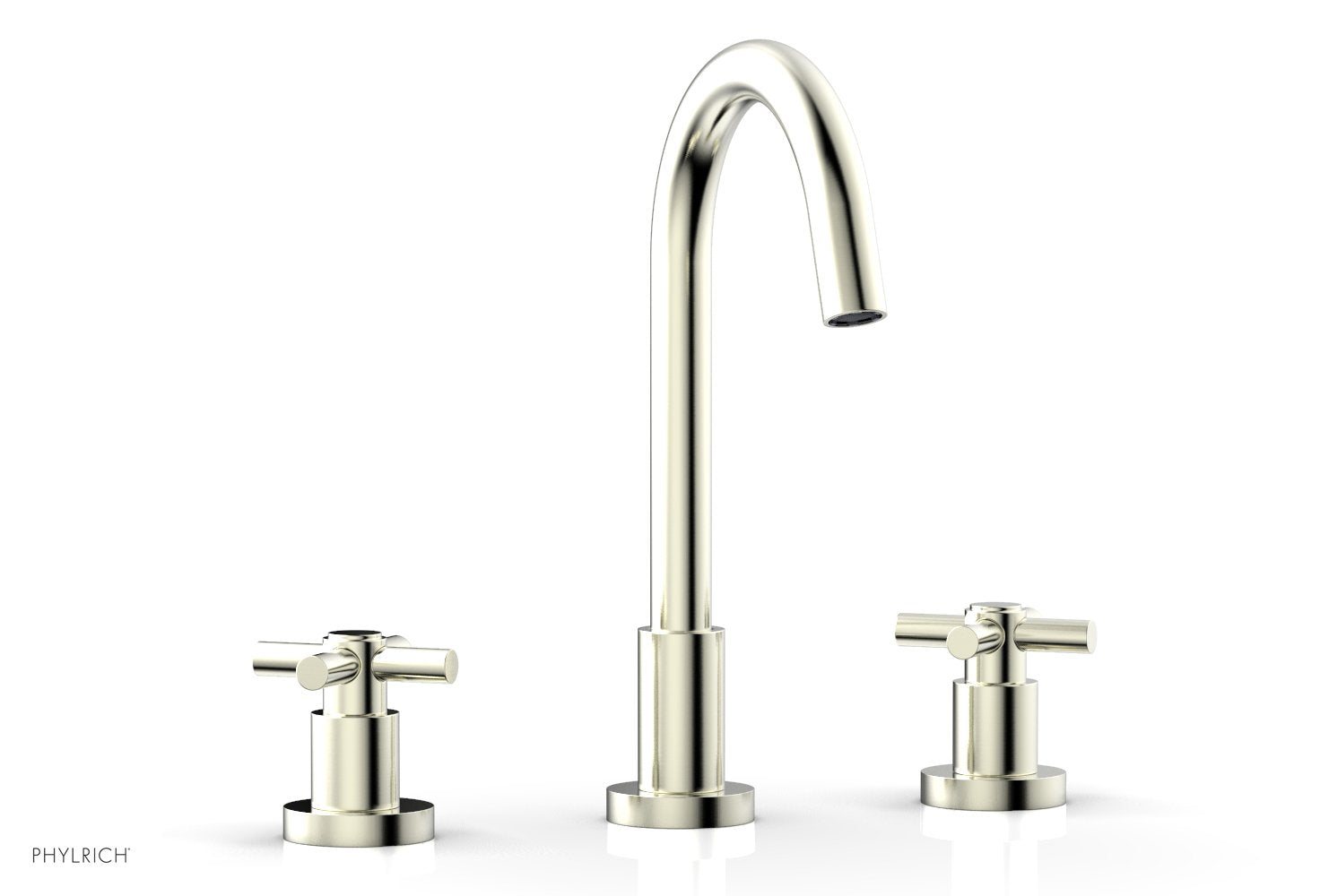 Phylrich BASIC Widespread Faucet, 10 1/2" High Spout, Tubular Cross Handles