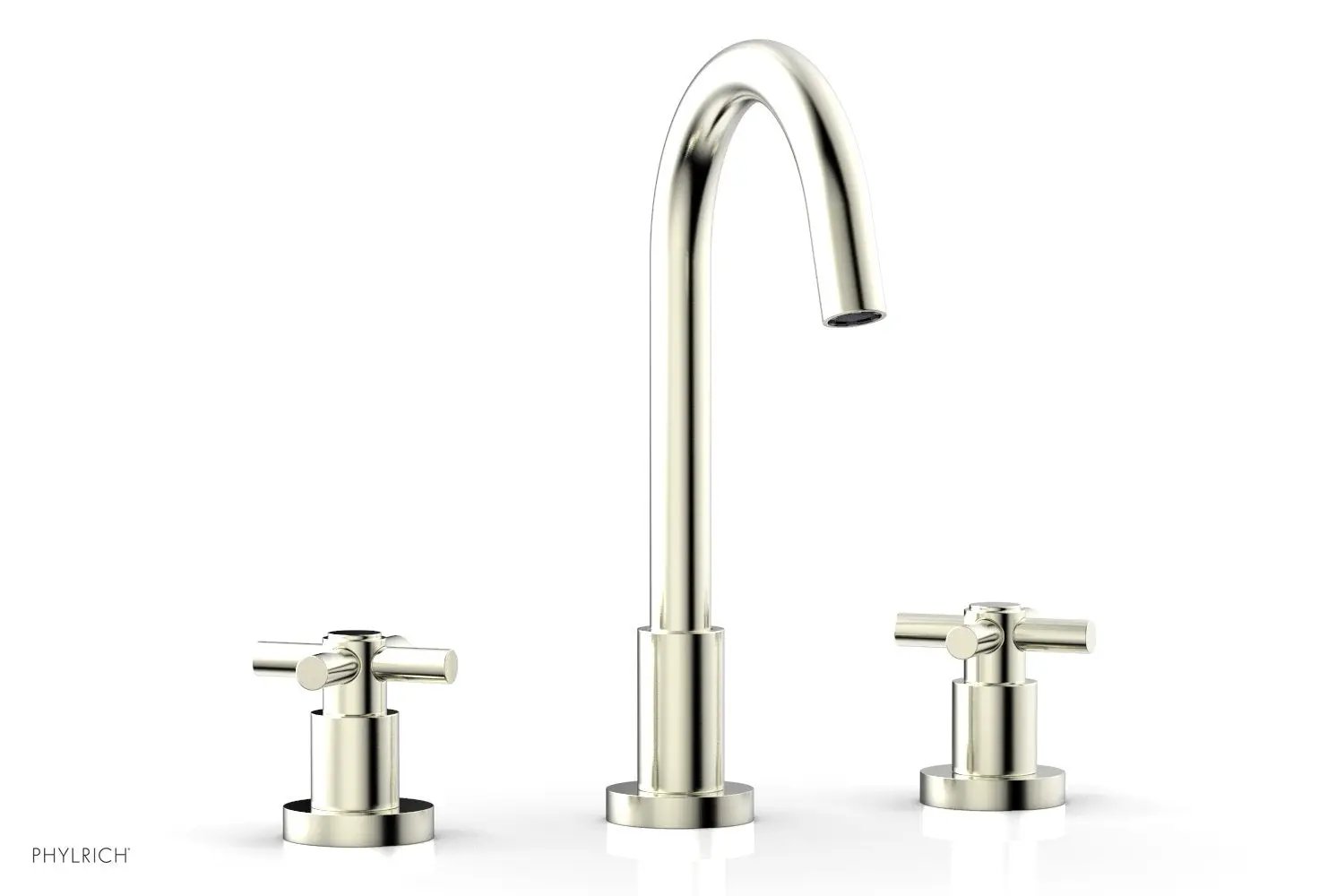 Phylrich BASIC Widespread Faucet, 10 1/2" High Spout, Tubular Cross Handles by Phylrich