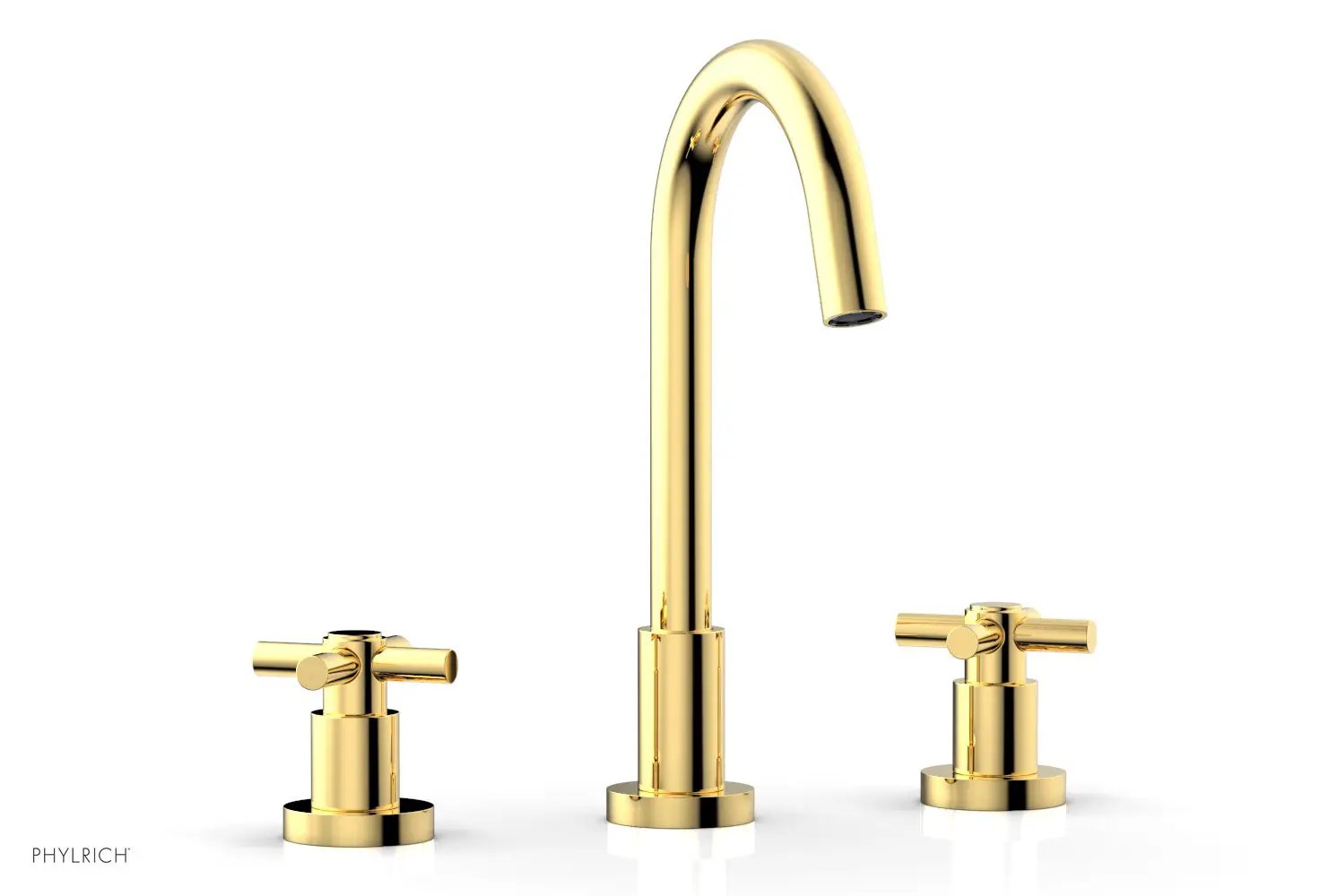 Phylrich BASIC Widespread Faucet, 10 1/2" High Spout, Tubular Cross Handles by Phylrich