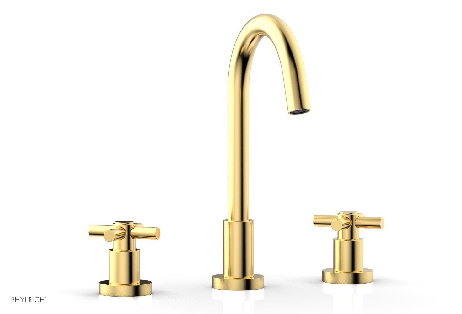 Phylrich BASIC Widespread Faucet, 10 1/2" High Spout, Tubular Cross Handles