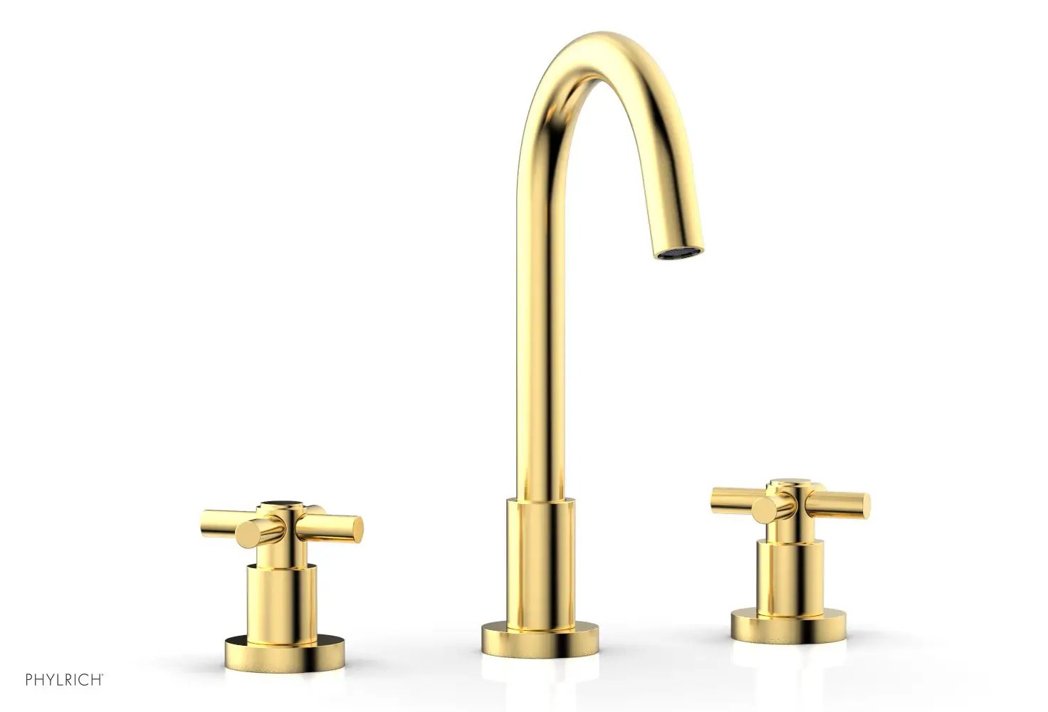 Phylrich BASIC Widespread Faucet, 10 1/2" High Spout, Tubular Cross Handles by Phylrich