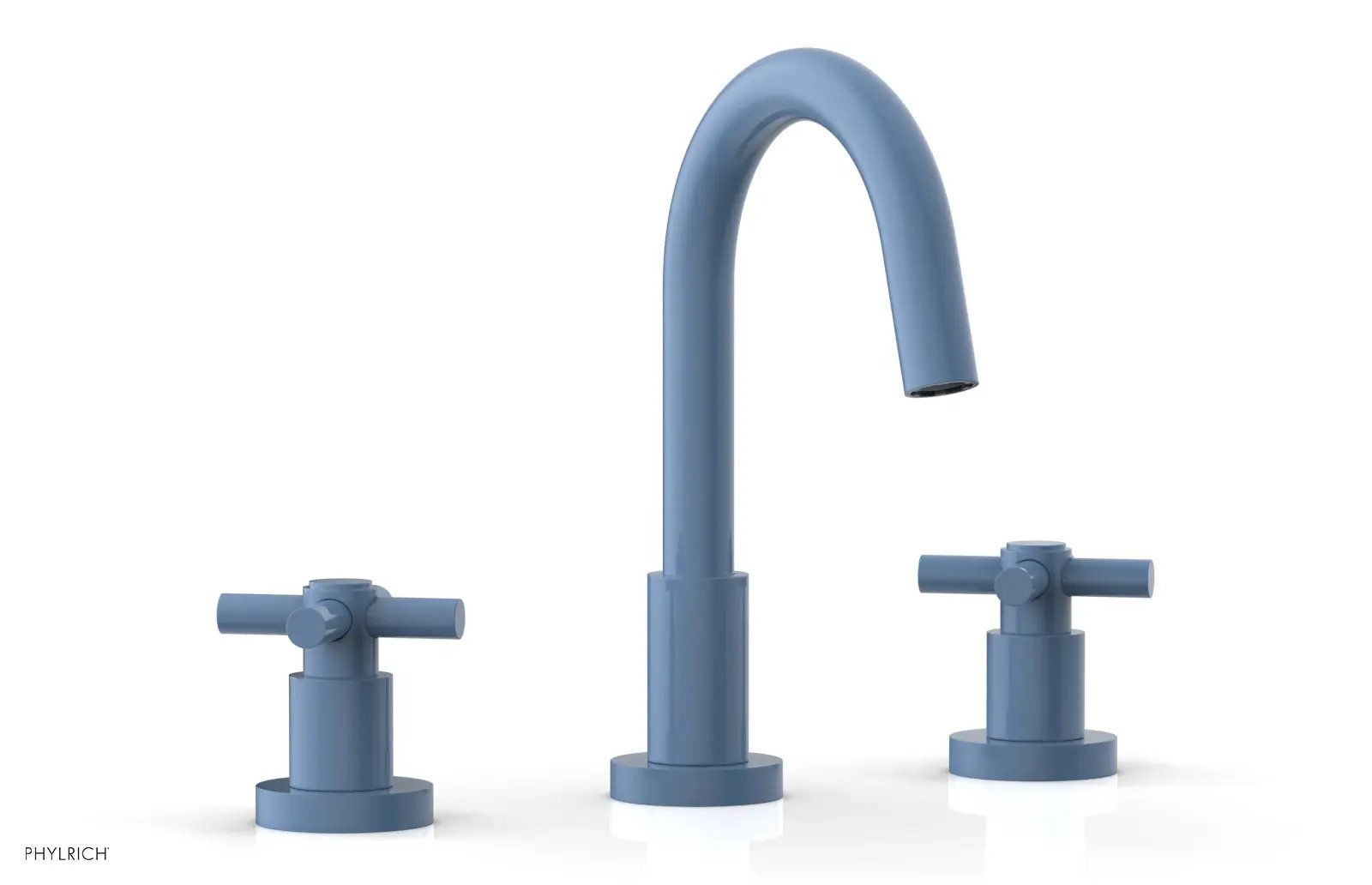 Phylrich BASIC Widespread Faucet, 8 1/2" High Spout, Tubular Cross Handles by Phylrich